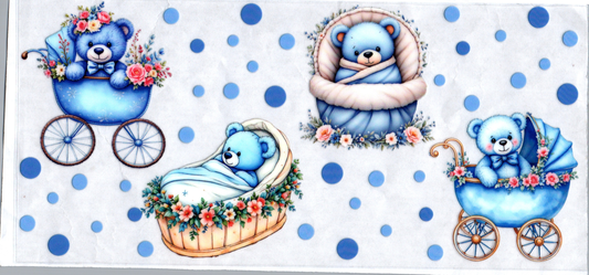 16oz baby blue bears in carrier's kids