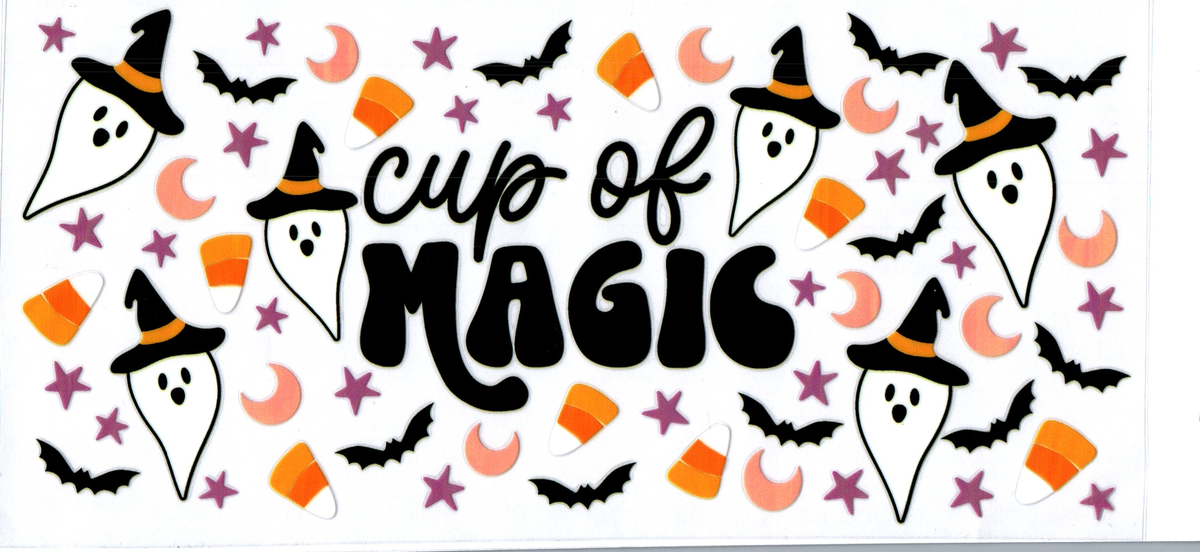 16oz cup of magic witchy ghosts halloween 31