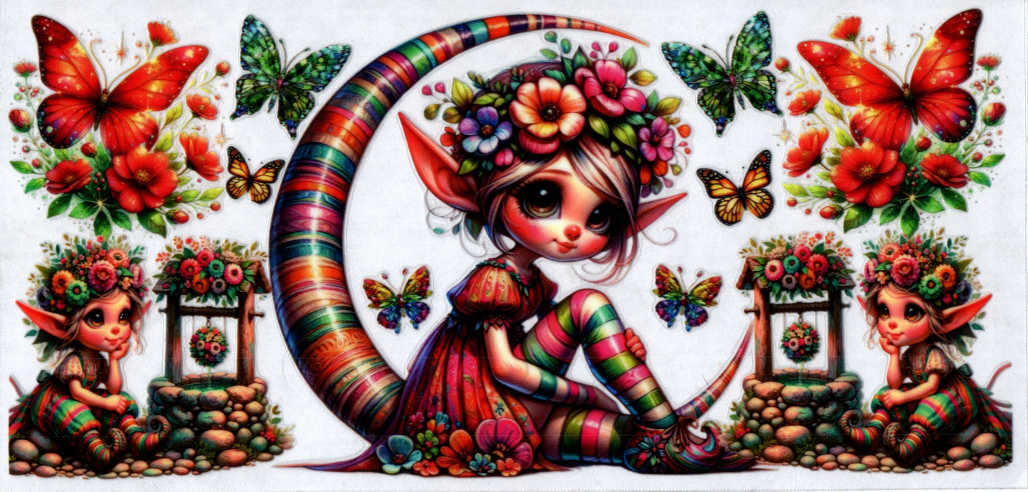 16 oz Mystical Elf in moon & wishing well