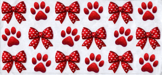 16oz Paws & Bows Red 32