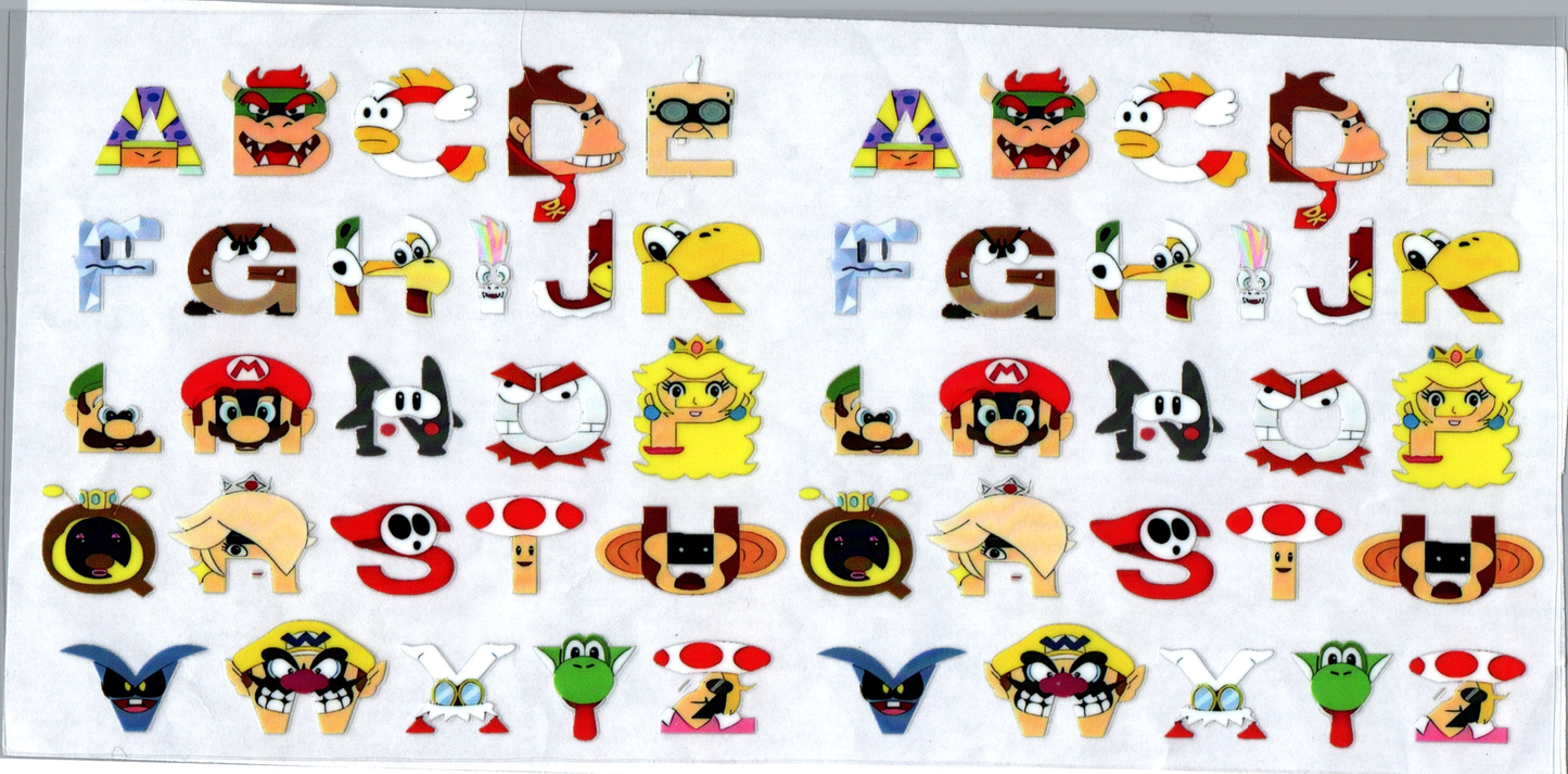 16 oz Bowser & friends Letters 32
