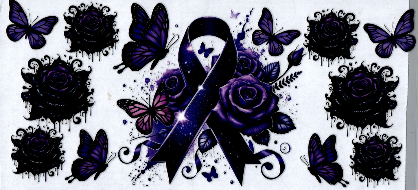 16 oz Ribbon with flowers and butterflys