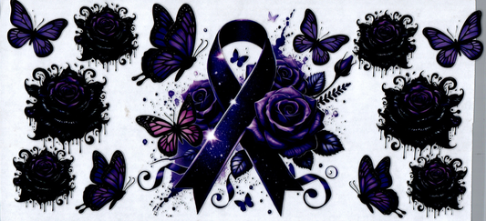 16 oz Ribbon with flowers and butterflys