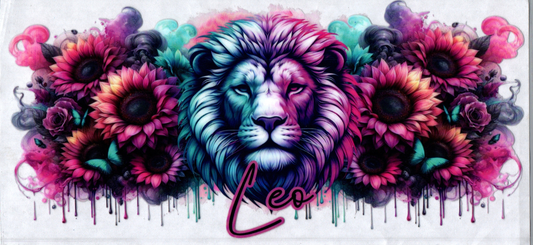 16oz Zodiac Pink Flower Leo 32