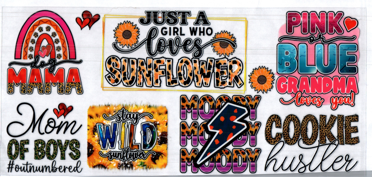 16 oz just a gifl who loves sunflower assorted 32