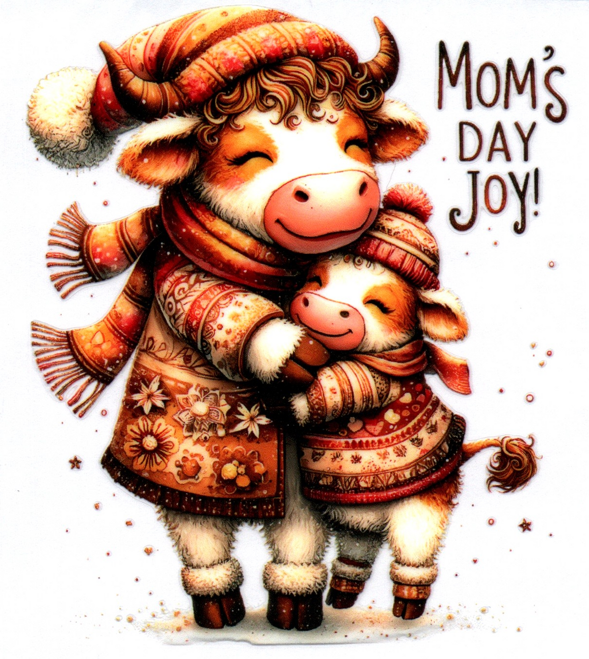 Cows Mom's Day Joy Single Decal 3