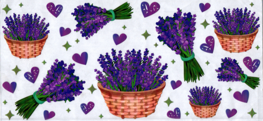 16oz Basket Purple Flowers 33