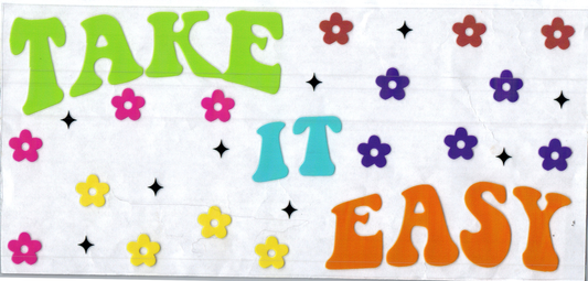16oz Take it Easy Colorful Inspirational
