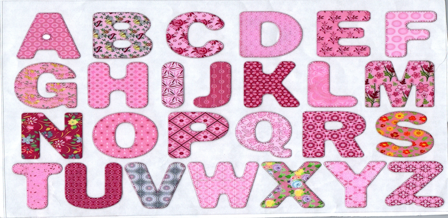 16 oz Pink Pattern Letters 33