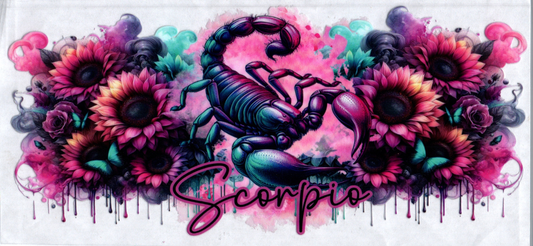 16oz Zodiac Pink Flower Scorpio  33