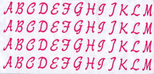 Hot Pink Letters 2 pieces