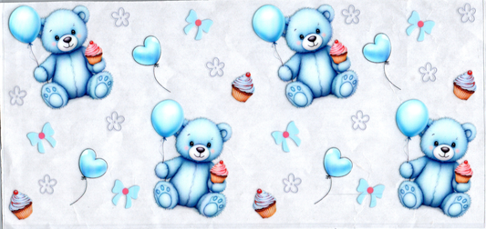16oz baby blue bears w/cupcakes kids