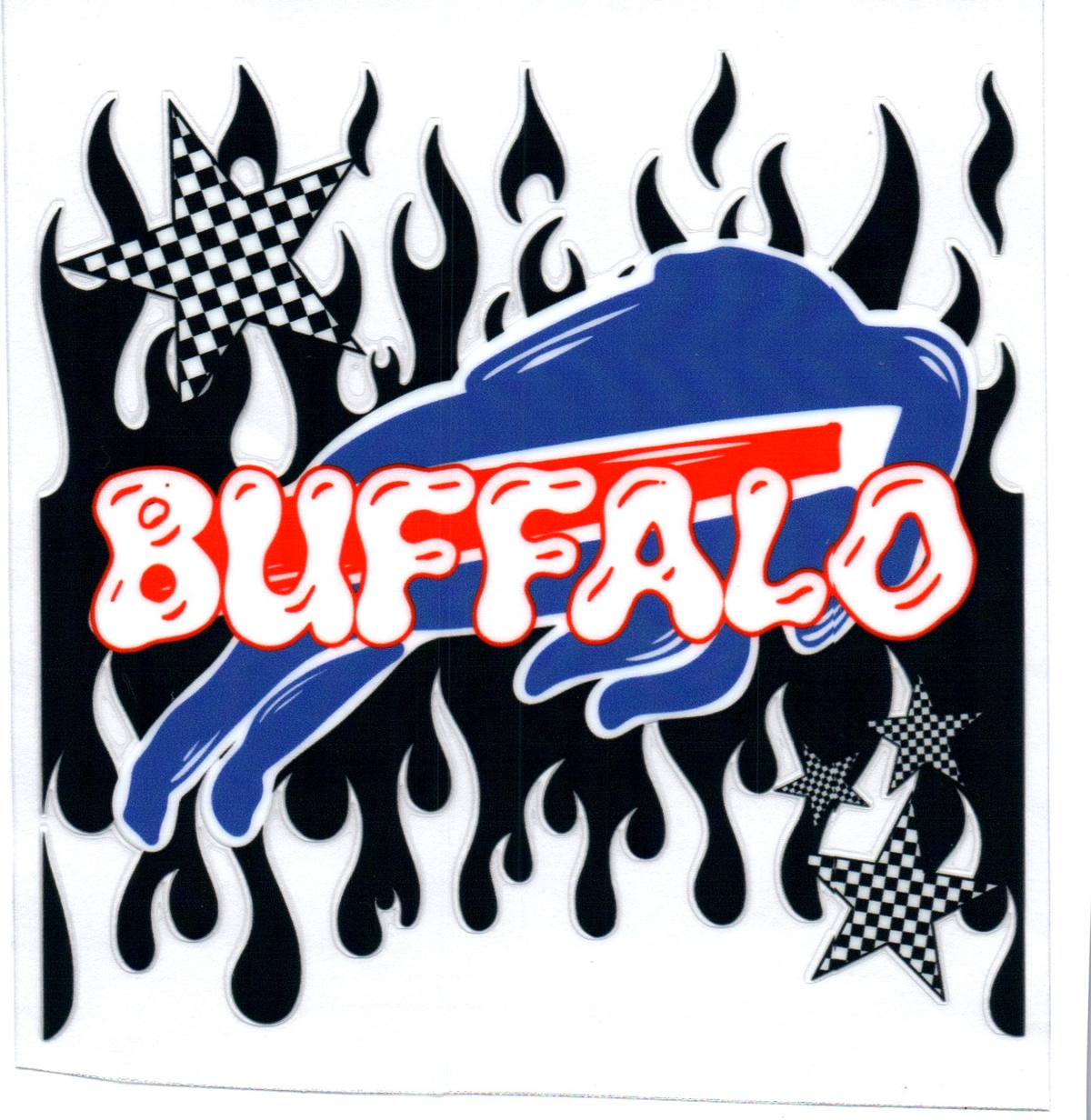 bills dripping flames Single Decal football 34