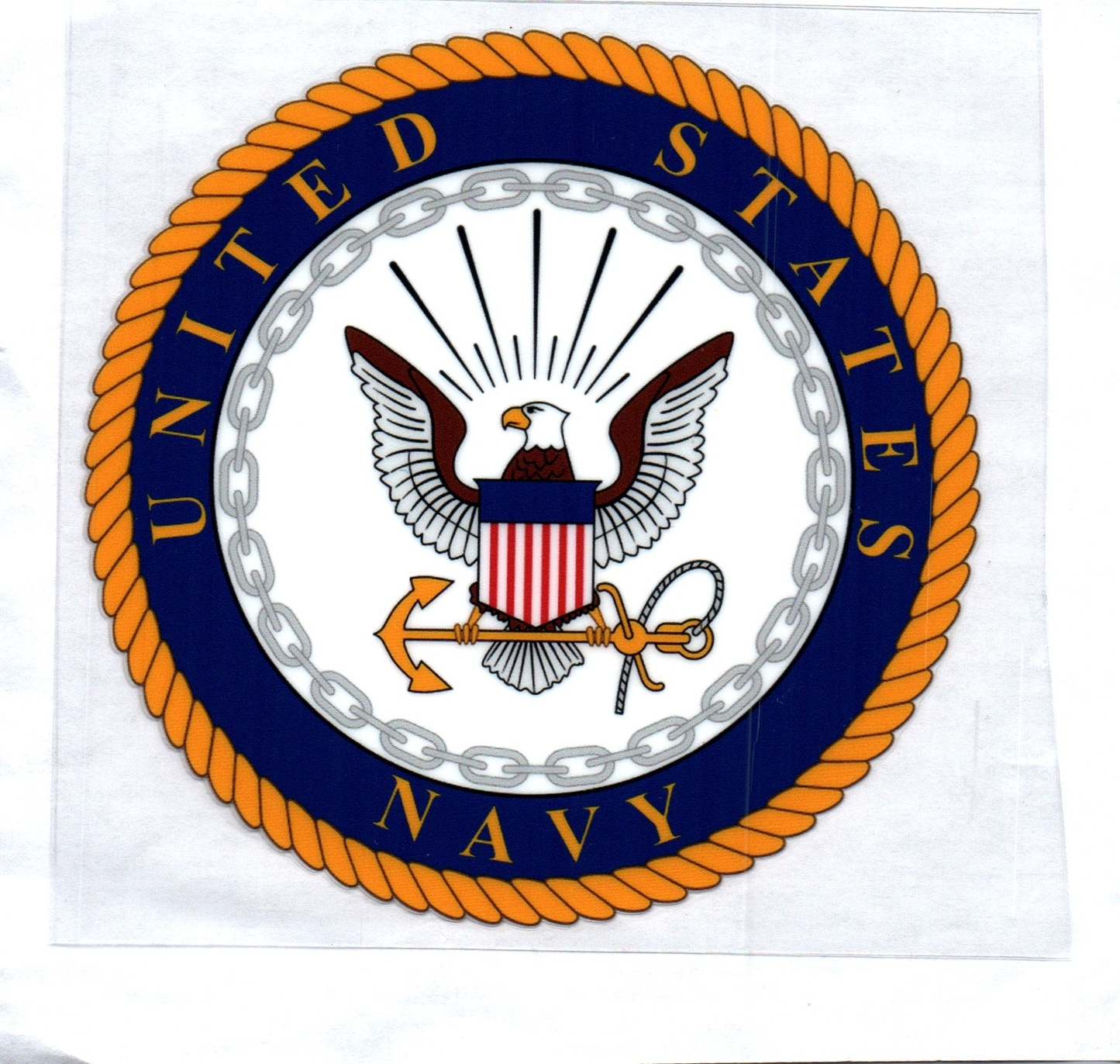 Navy Blue & Orange Decal