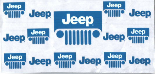 16oz Jeep 2 Blue Car Emblem