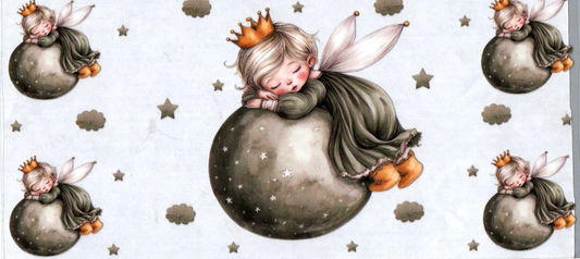 16 oz Child fairy sleeping on moon