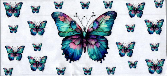16oz Light Multicolored Butterflies 35