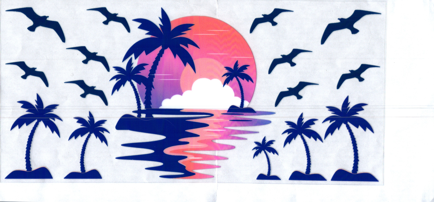 16 oz Palm Trees & Sunset Summer 35