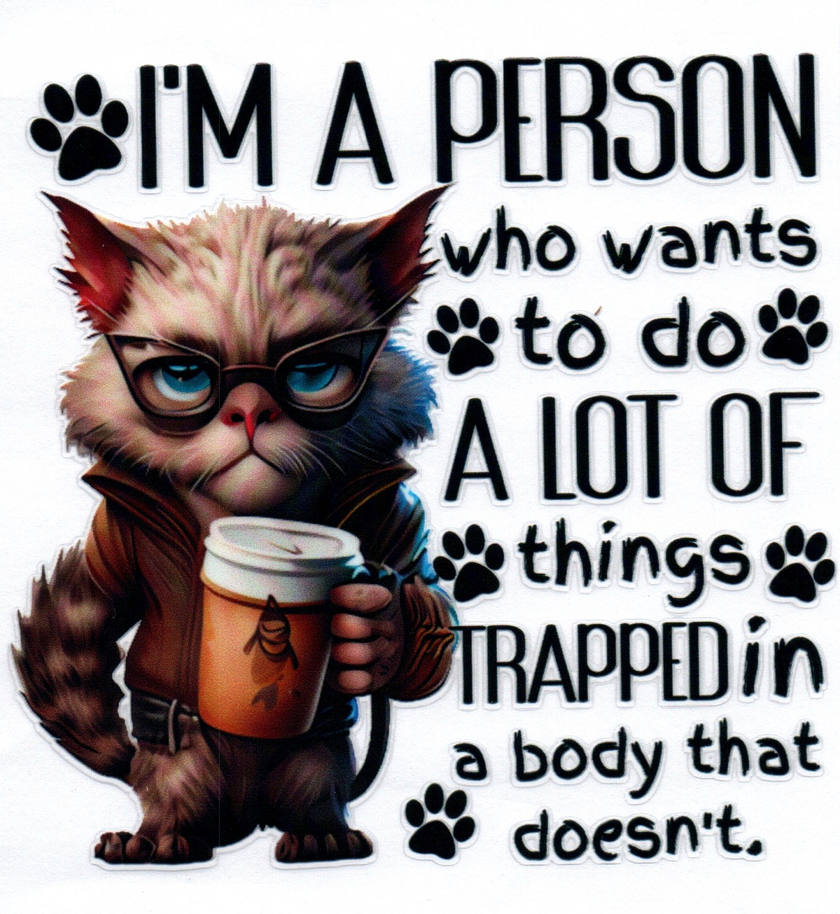 I'm a person who wants to a lot of things Single Decal 35