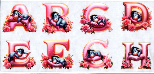 Donkey Pink Letters 16oz  3 pieces