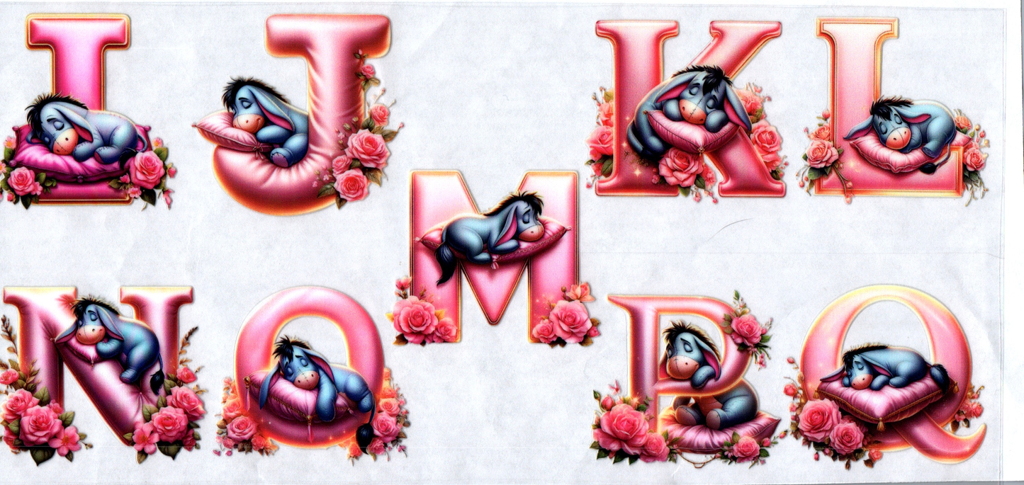 Donkey Pink Letters 16oz  3 pieces