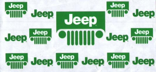 16oz Jeep 3 Green Car Emblem