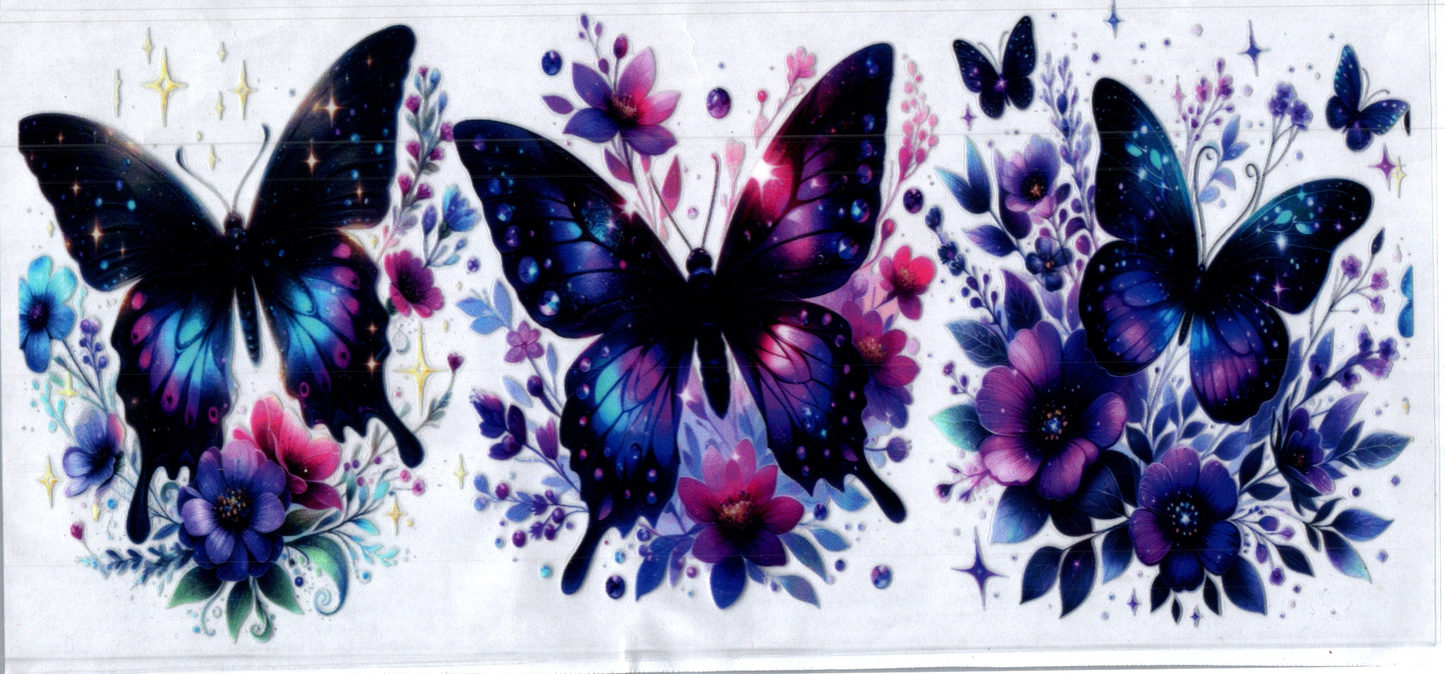 16oz Dark Multicolored Butterflies 36