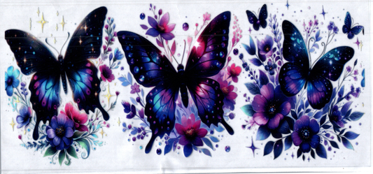 16oz Dark Multicolored Butterflies 36