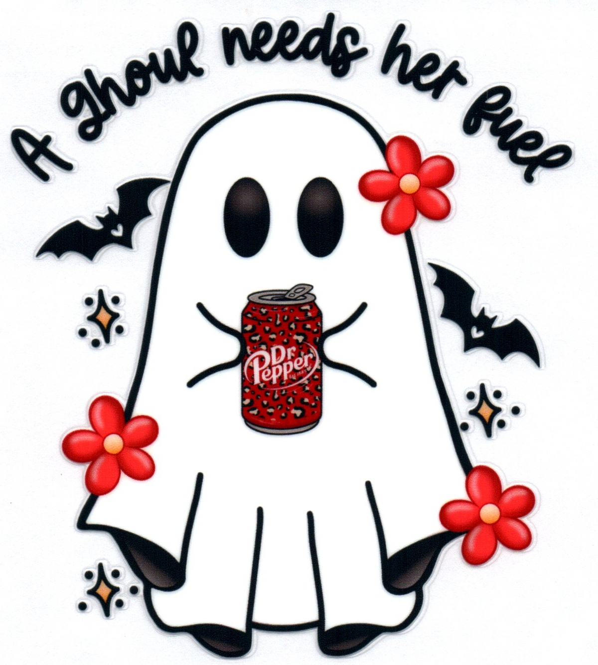 A ghoul needs her fuel Dr. Pepper Misc. Single Decal 36