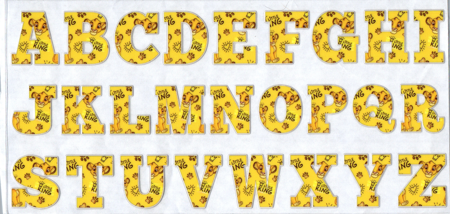 Yellow Bee Letters 2 pieces