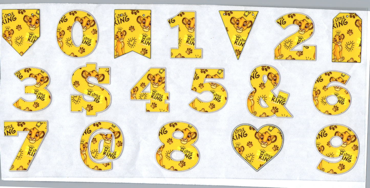 Yellow Bee Letters 2 pieces