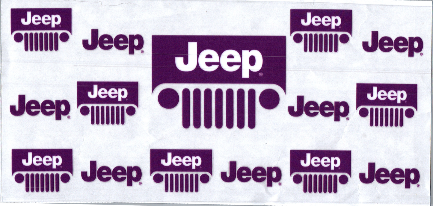 16oz Jeep 4 Purple Car Emblem