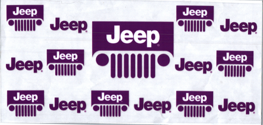 16oz Jeep 4 Purple Car Emblem