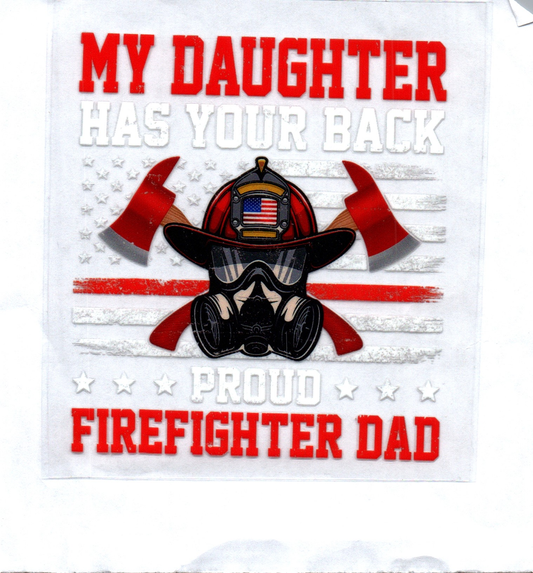 Firefighter Dad Decal