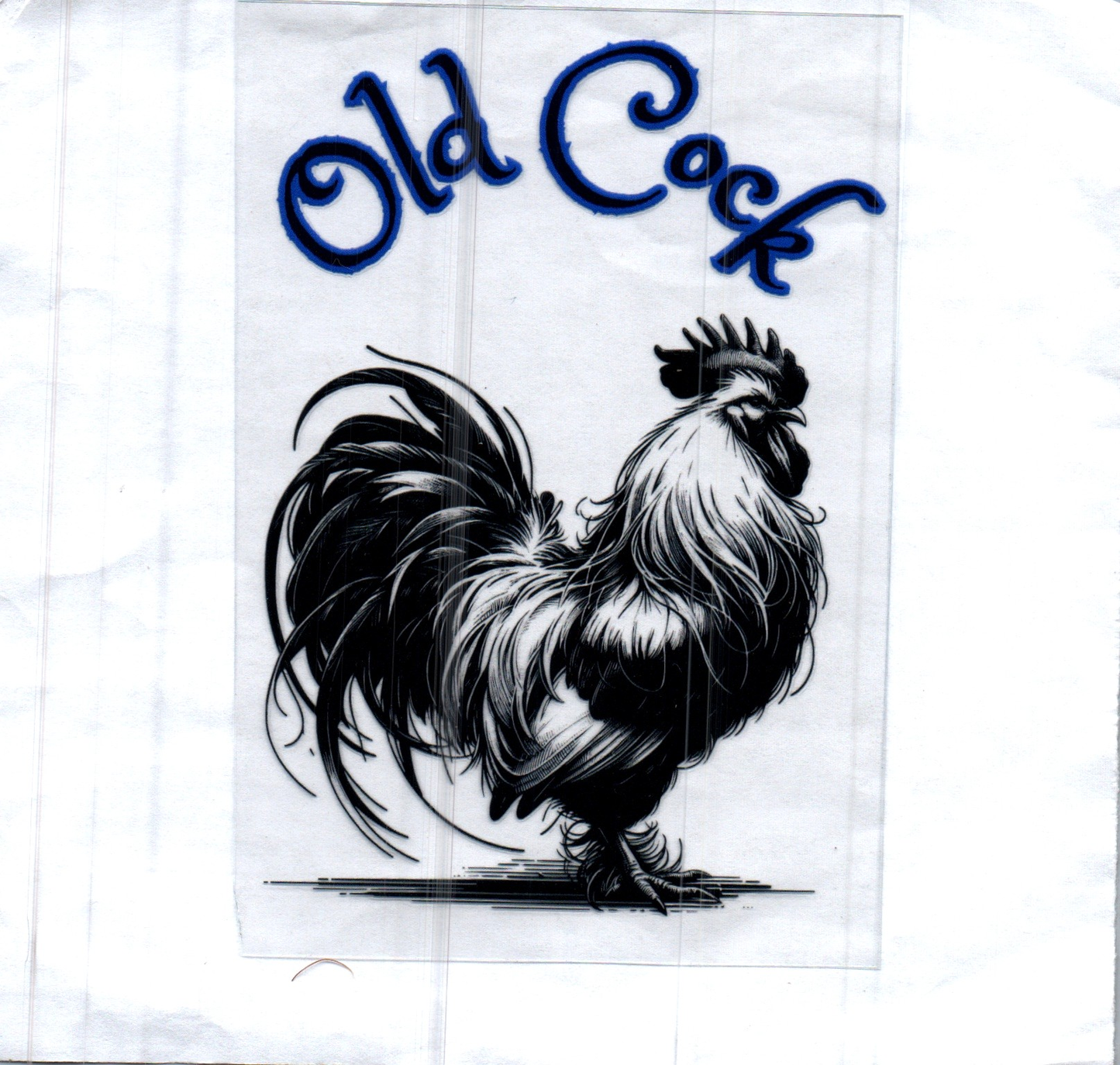 Old Cock Rooster Decal