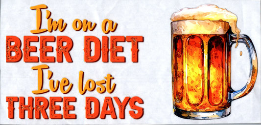 16 oz I'm on a diet I've lost three days Alcohol 39