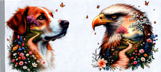 16 oz Dog and Eagle 2 Decal