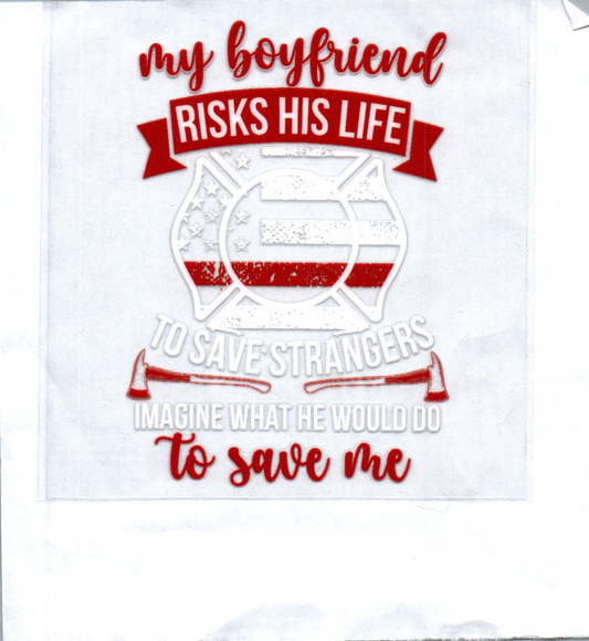 Firefighter Boyfriend Decal