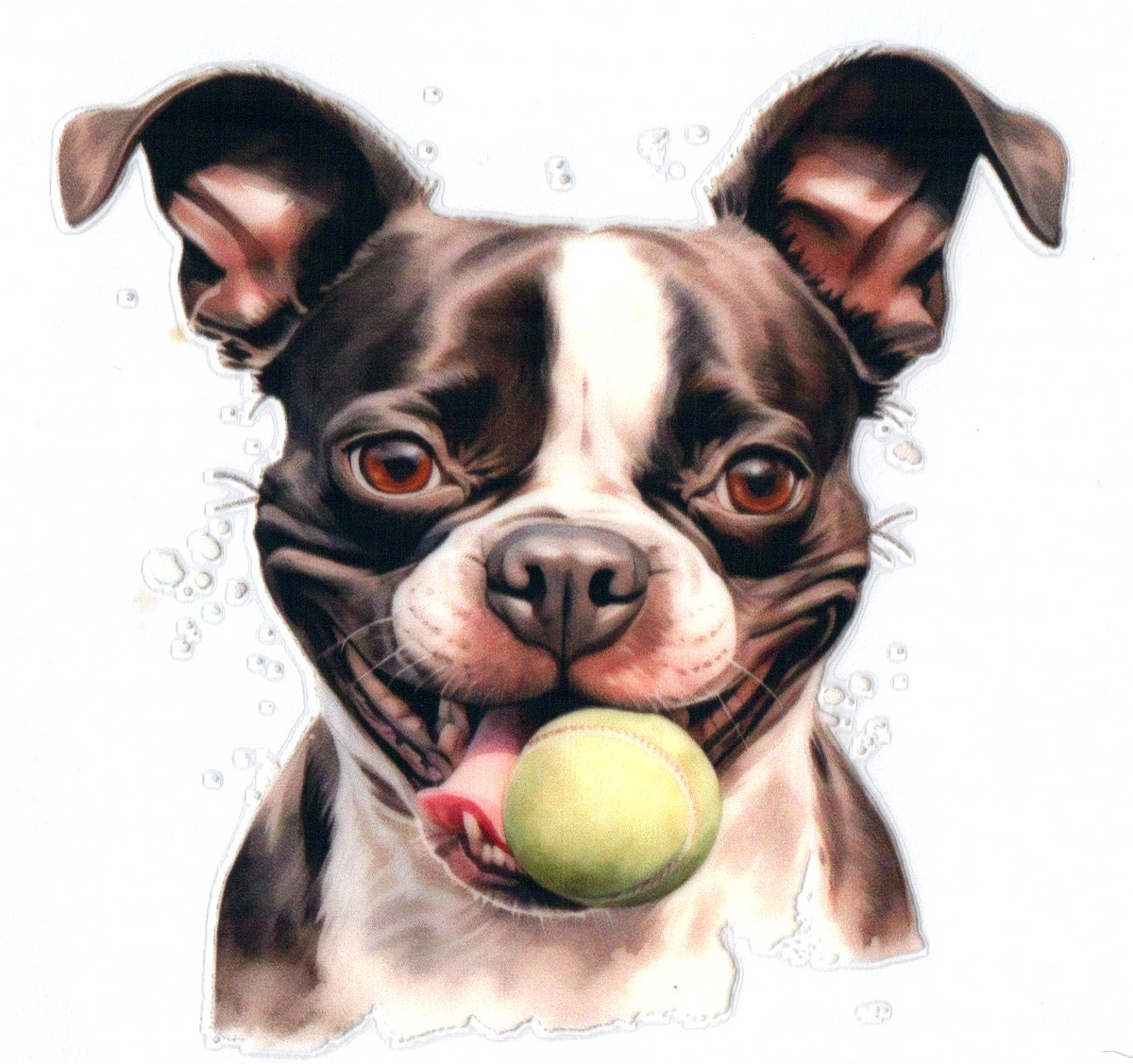 Boston Terrier 4 Misc. Single Decal 39
