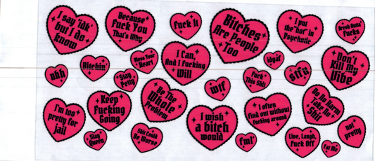 16 oz Sassy Conversation Hearts 39