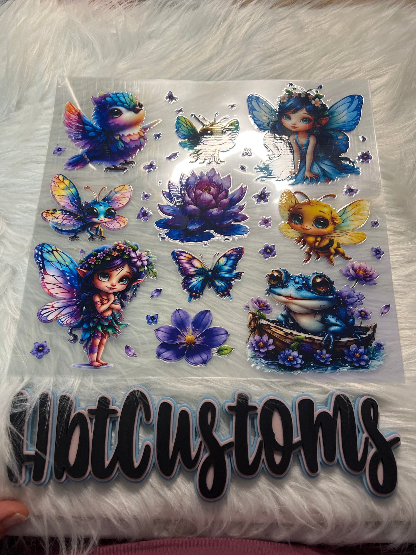 Multicolored Cartoon Fairies & Critters Element