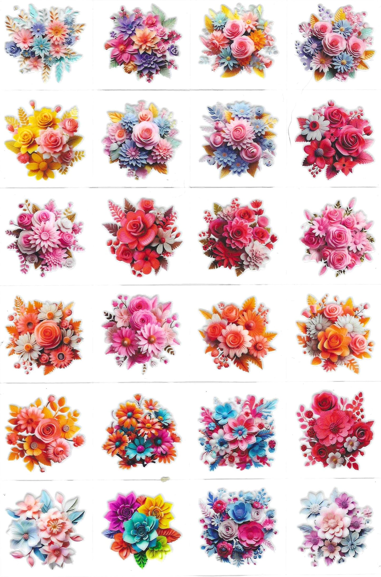 3D Flowers Kiss Cut
