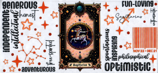 16oz Zodiac Tarot Card Sagittarius 4