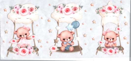 16oz Baby bears on swings kids