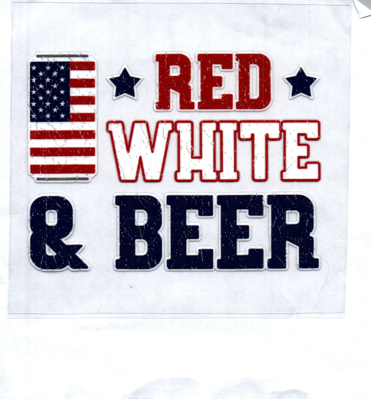 Red, White & Beer Decal