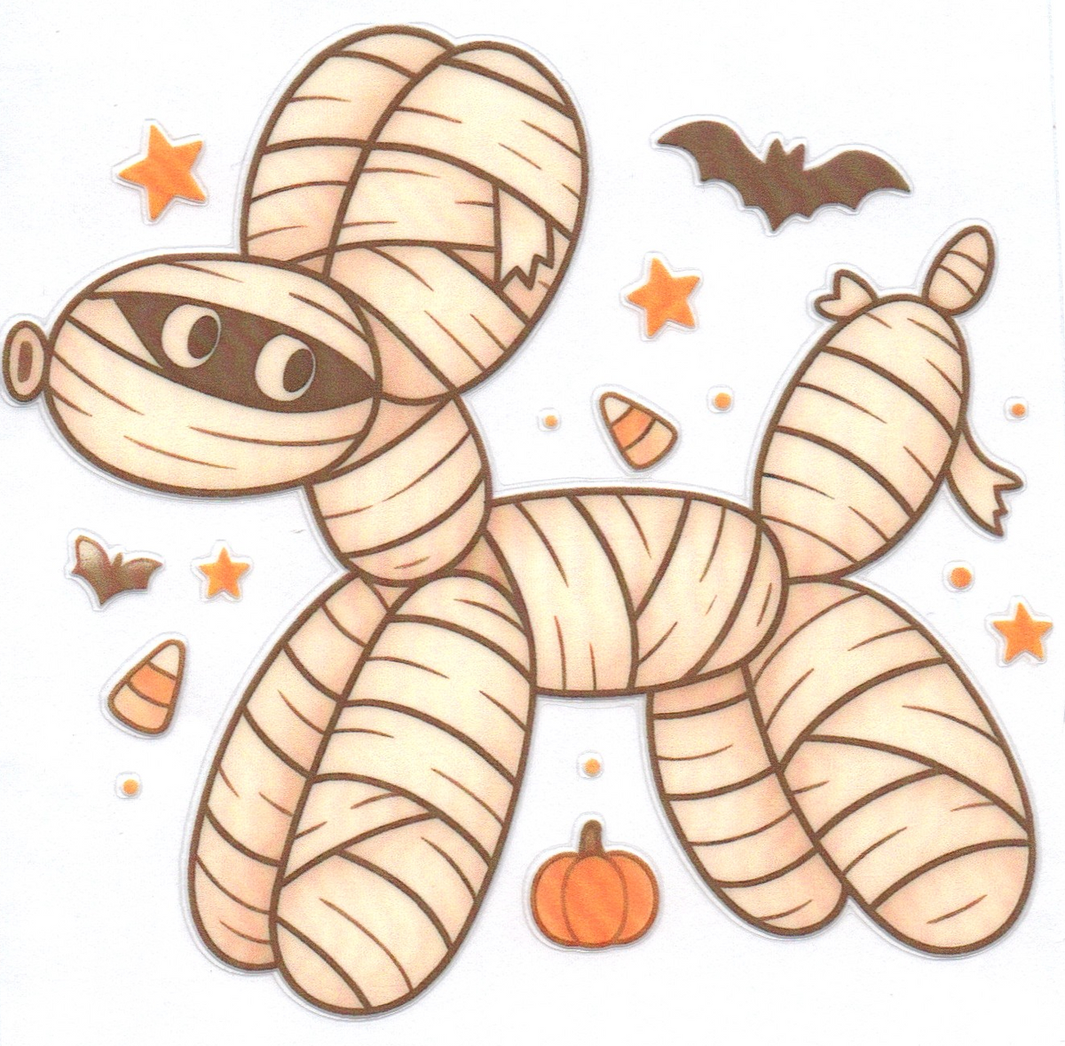 Mummy Balloon Dog Misc. Single Decal 40