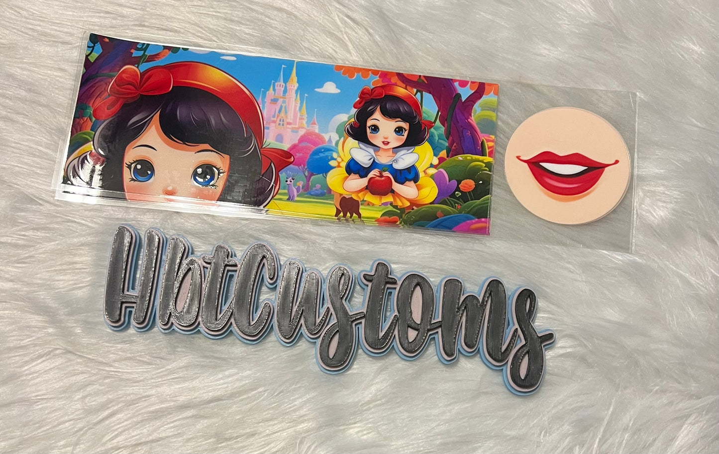Snow White 11oz coffee cup wrap w/bottom