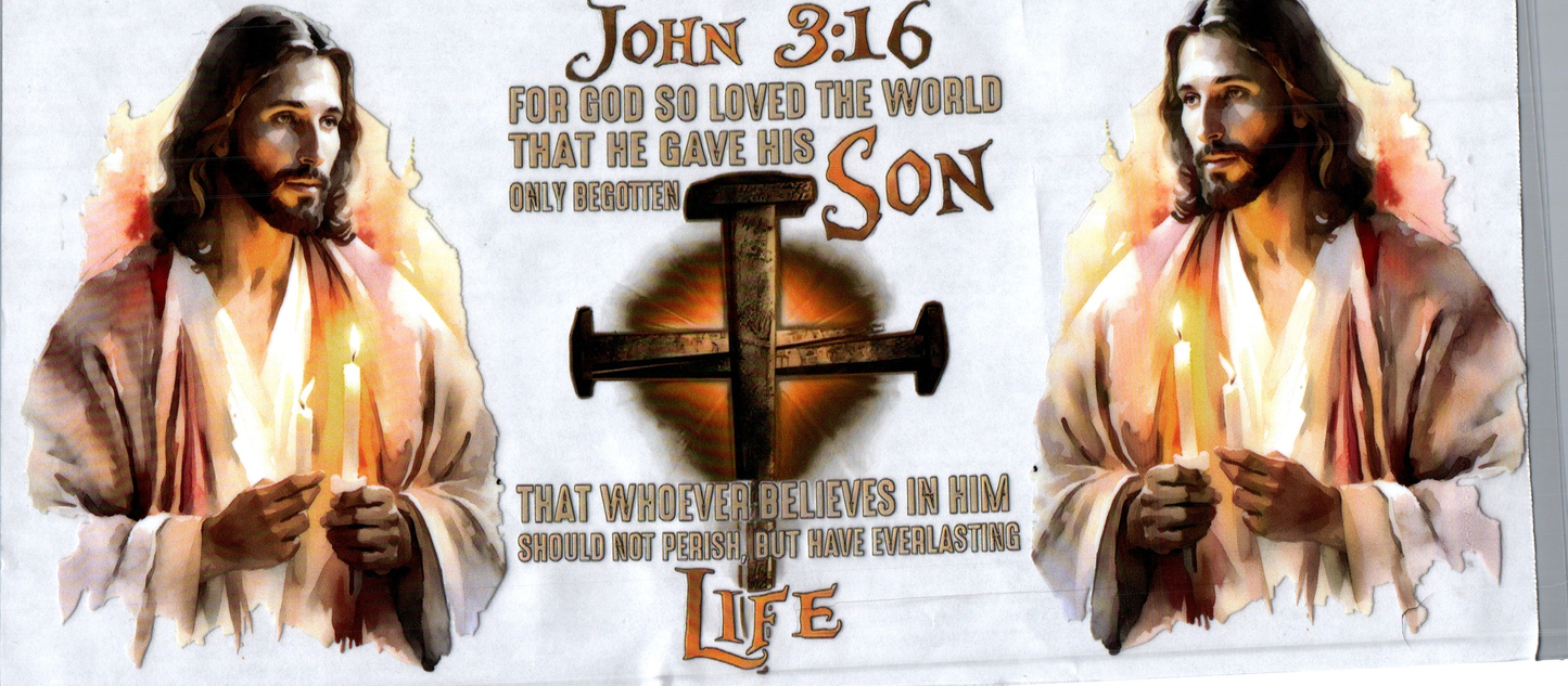 16oz John 3:16 Cross w/Jesus Faith 41