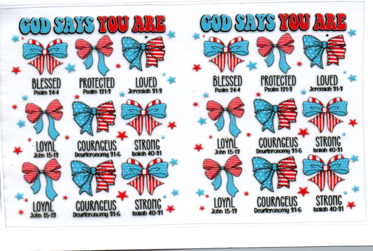 RWB Faith God says you are Spray Bottle Wrap 41