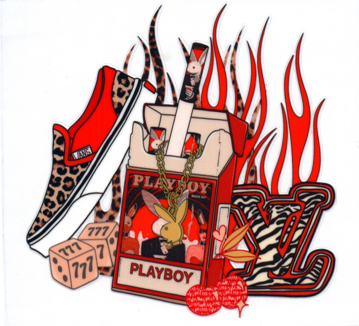 Designer VL V Shoes PB Smokes Misc. Single Decal 41